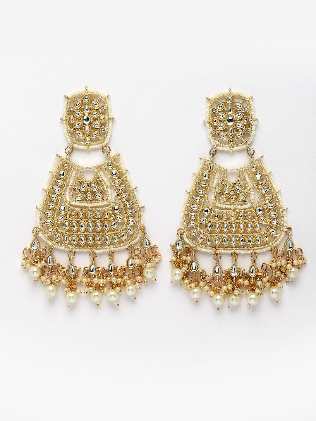 Gold-Plated Contemporary Handcrafted Chandbalis Earrings