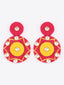 Silver-Plated Artificial Stone Studded Contemporary Drop Earrings