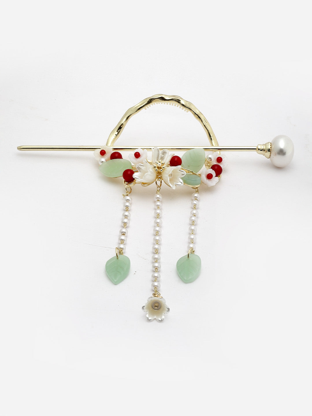 Gold Plated AD Studded Drop Juda Pin