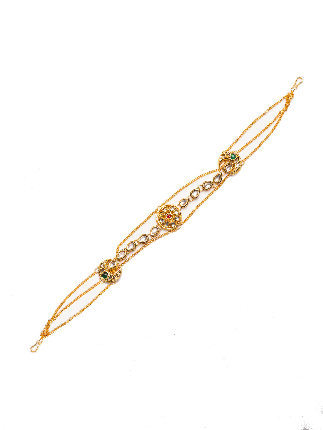 Gold-Plated Kundan Stone Studded Matha Patti
