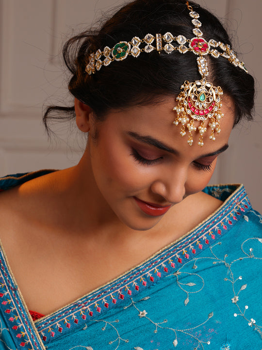 Gold-Plated Matha Patti Head Jewellery