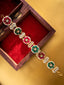 Gold-Plated Kundan Studded & Pearls Beaded Matha Patti