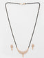 Gold-Plated AD Studded Handcrafted Mangalsutra With Earrings
