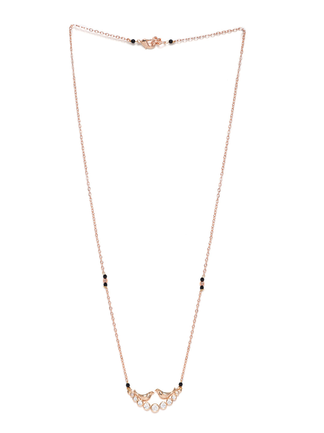 Gold-Plated Artificial Stones and Beads Mangalsutra