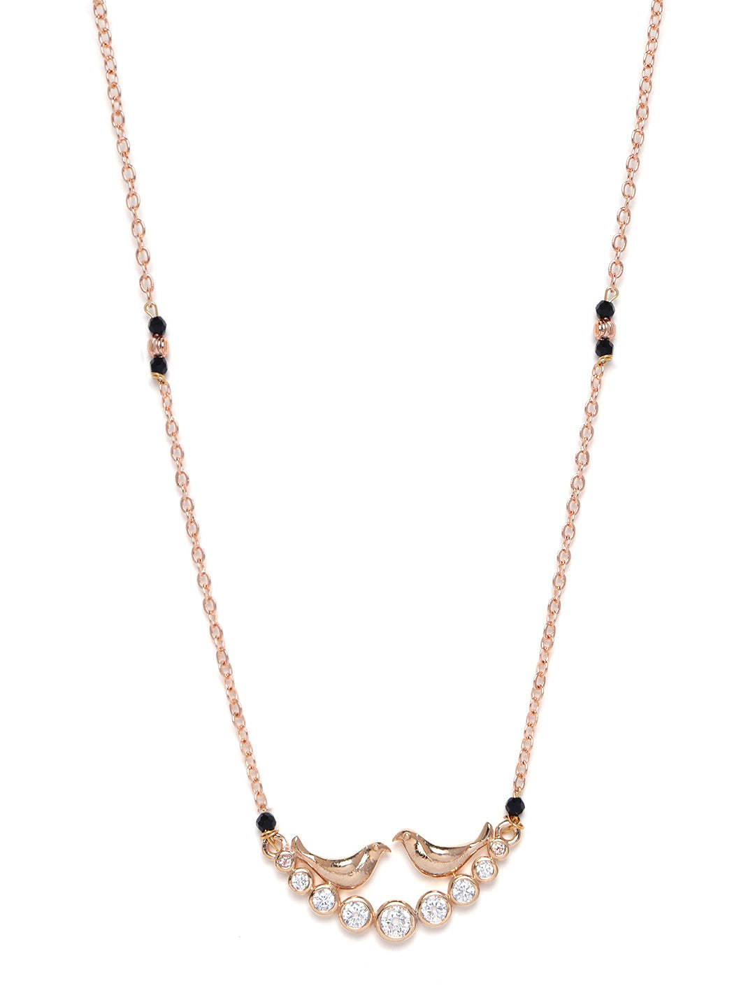 Gold-Plated Artificial Stones and Beads Mangalsutra
