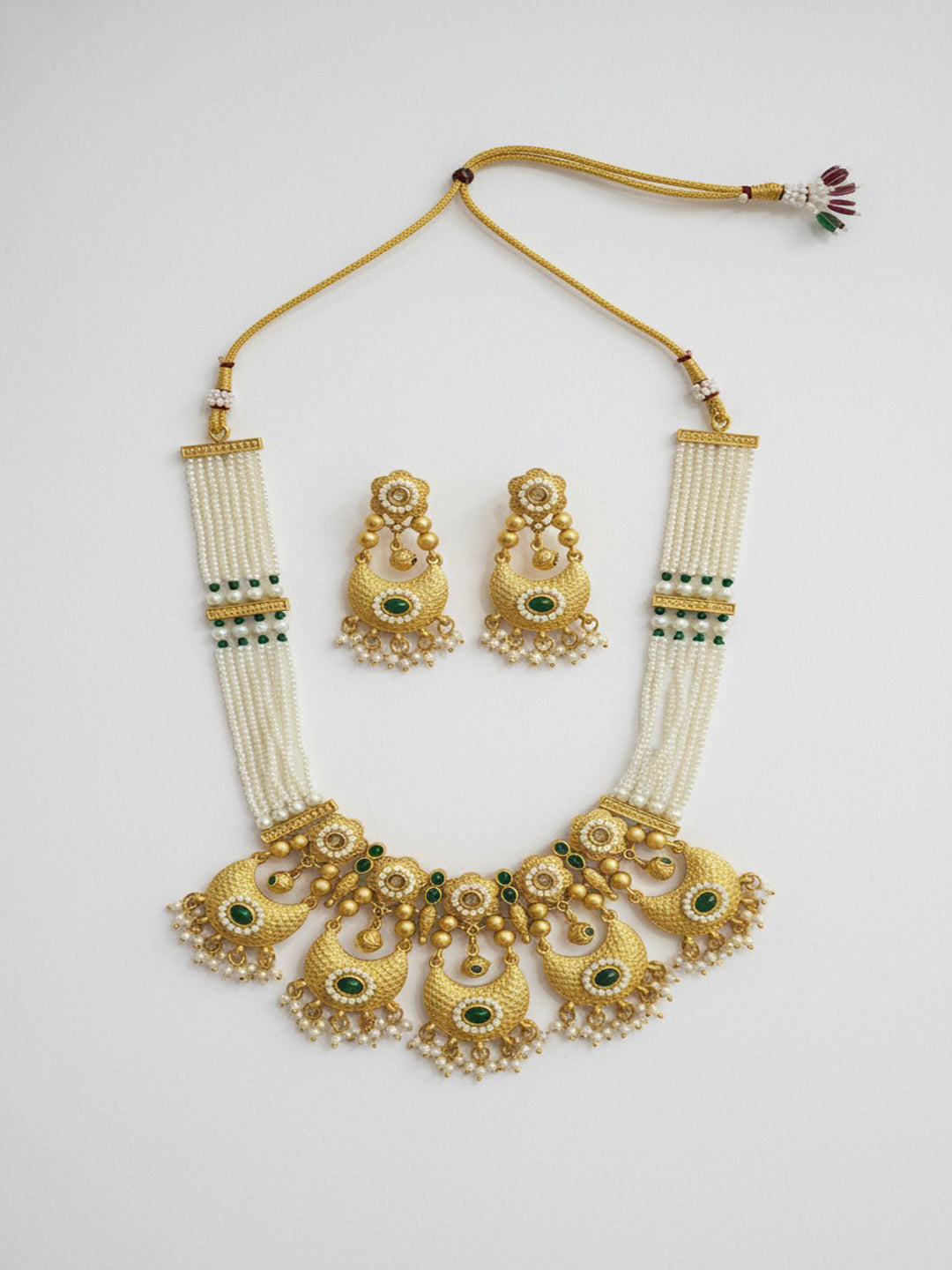 Gold-Plated Kundan-Studded Jewellery Set