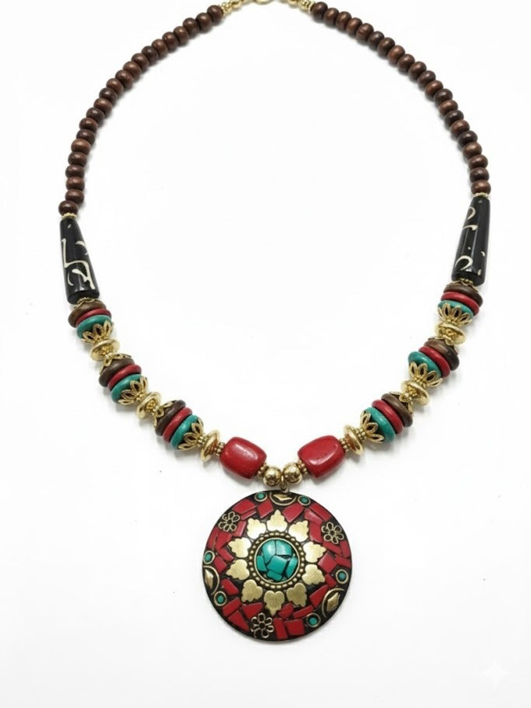 Gold-Plated Artificial Stones Studded And Beaded Necklace & Earrings With Toe Rings