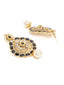 Gold-Plated & Black Kundan Studded Beaded Handcrafted Jewellery Set