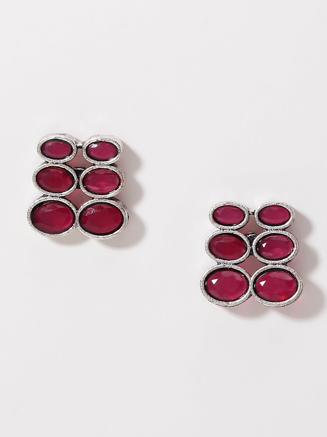 Silver-Plated Stones-Studded Jewellery Set