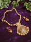 Gold-Plated & White Kundan Studded Beaded Handcrafted Jewellery Set