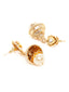 Gold-Plated & White Kundan Studded Beaded Handcrafted Jewellery Set