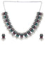 Silver-Plated Stone-Studded Pearls Beaded Jewellery Set