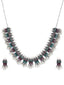 Silver-Plated Stone-Studded Pearls Beaded Jewellery Set