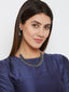 Women Oxidised Silver-Plated Stone-Studded Handcrafted Jewellery Set