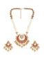 Women Gold-Plated & Red Handpainted Jewellery Set