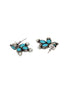 Silver-Plated Turquoise Blue Stone-Studded & Beaded Jewellery Set