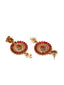 Gold-Plated Red Stone-Studded Sustainable Handcrafted Jewellery Set
