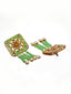 Gold-Plated Green & White Kundan Studded & Beaded Meenakari Jewellery Set