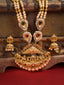 PANASH Gold-Plated Pink White Stone-Studded Beaded Handcrafted Jewellery Set