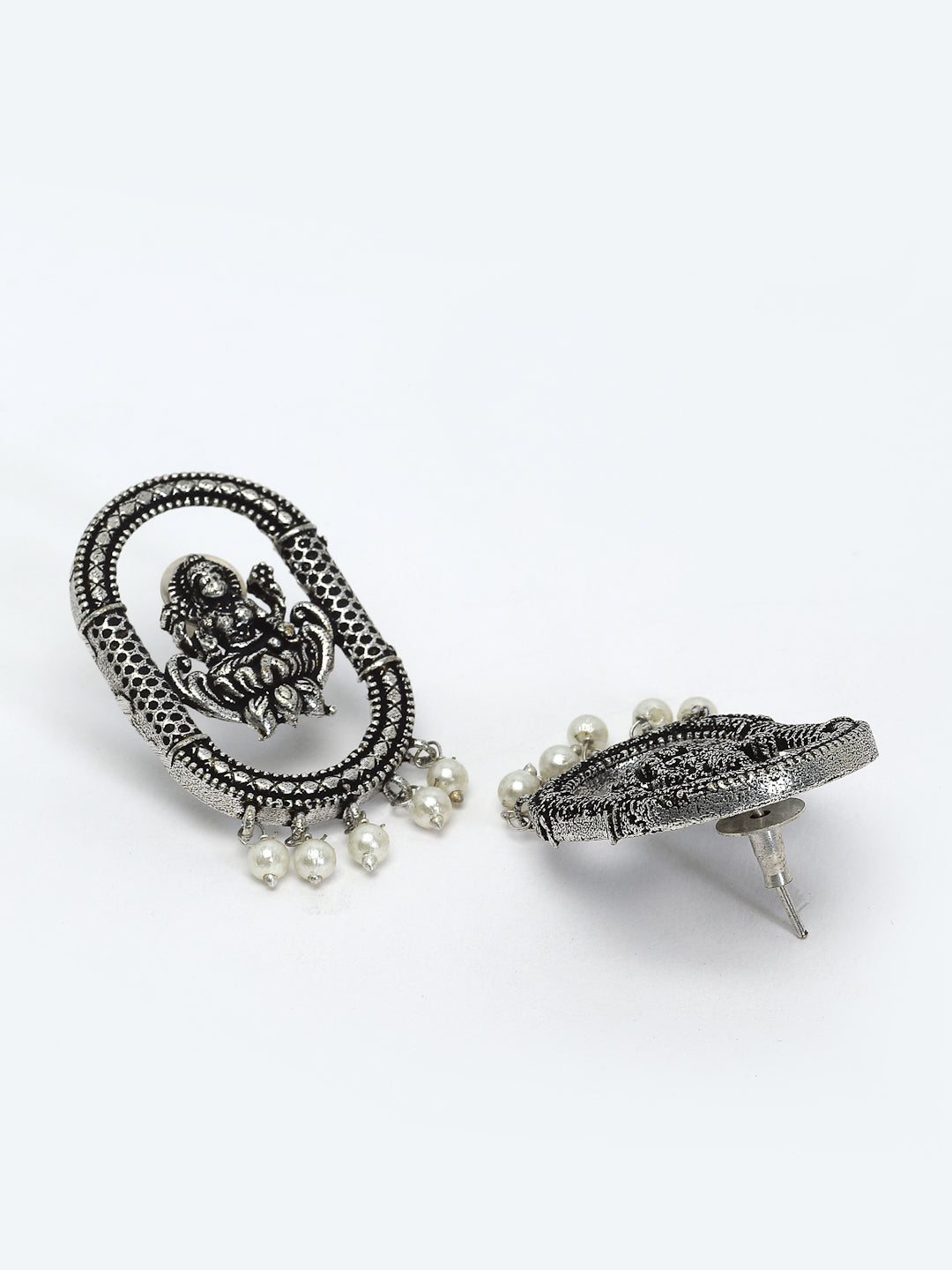 Silver-Plated Oxidized Antique Temple Jewellery Set