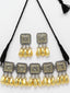 Gold-Plated Gold-Toned Beaded & Oxidezed Jewellery Set
