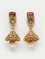 Gold-Plated & Red Antique Jewellery Set