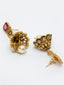 Gold-Plated & Red Antique Jewellery Set