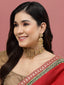 Gold-Plated Kundan & Stone-Studded Temple Choker Jewellery Set