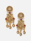 Gold-Plated Kundan & Stone-Studded Temple Choker Jewellery Set
