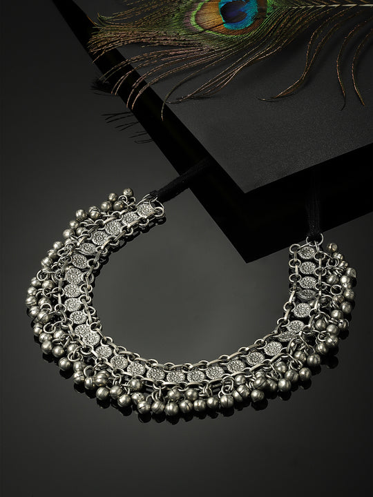 Silver-Plated Ethnic Necklace