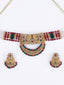 PANASH- Gold-Plated Kundan Studded & Pearl Beaded Jewellery Set