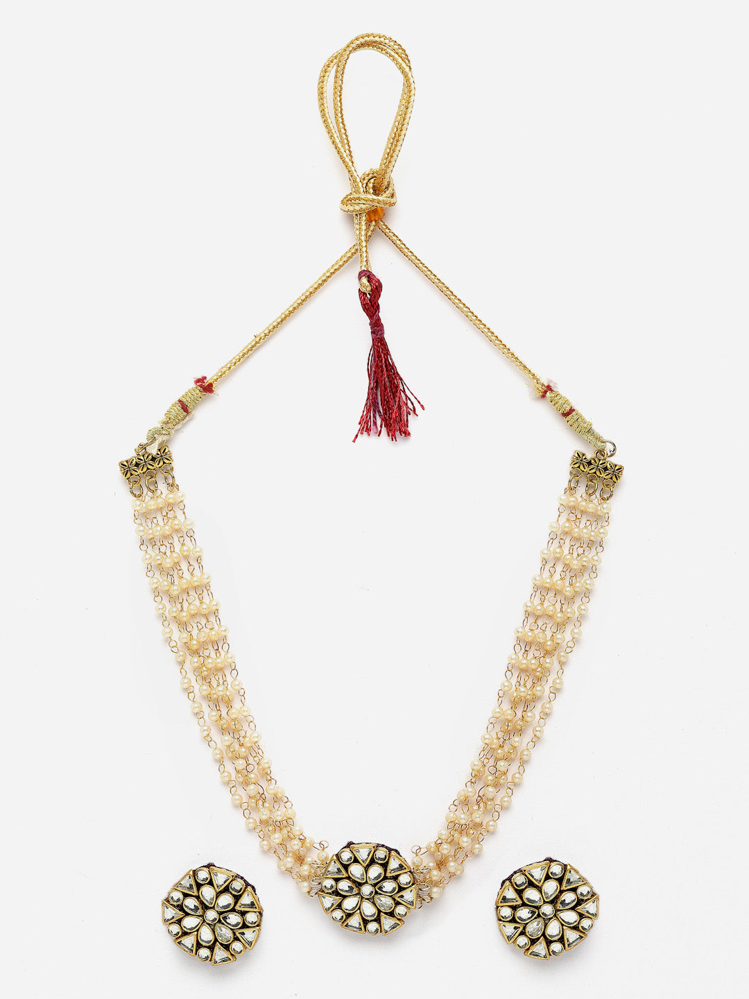 Gold-Plated Stone-Studded Jewellery Sets