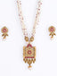 Gold-Plated Beaded & Stone-Studded Floral Jewellery Set