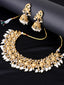 Gold-Plated Kundan-Studded & Beaded Jewellery Set