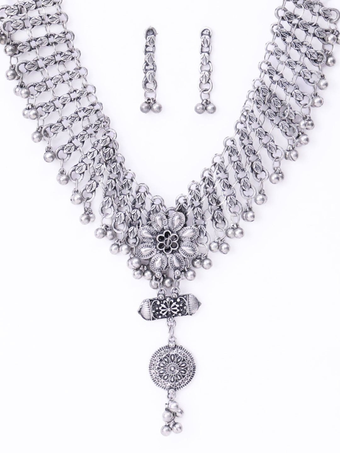 Silver Plated Beaded Jewellery Set