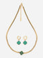 18KT Gold Plated Artificial Stones Studded Tarnish-Free Necklace Set