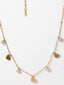 Gold-Plated Cubic Zirconia-Studded Charm Necklace