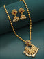 Gold-Plated CZ-Studded Pendant With Chain