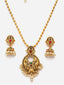 Gold-Plated CZ-Studded Pendant With Chain