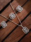 Silver-Plated Cubic Zirconia Studded Jewellery Set