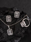 Silver-Plated Cubic Zirconia Studded Jewellery Set