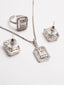 Silver-Plated Cubic Zirconia Studded Jewellery Set