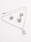 Silver-Plated Cubic Zirconia Studded Jewellery Set