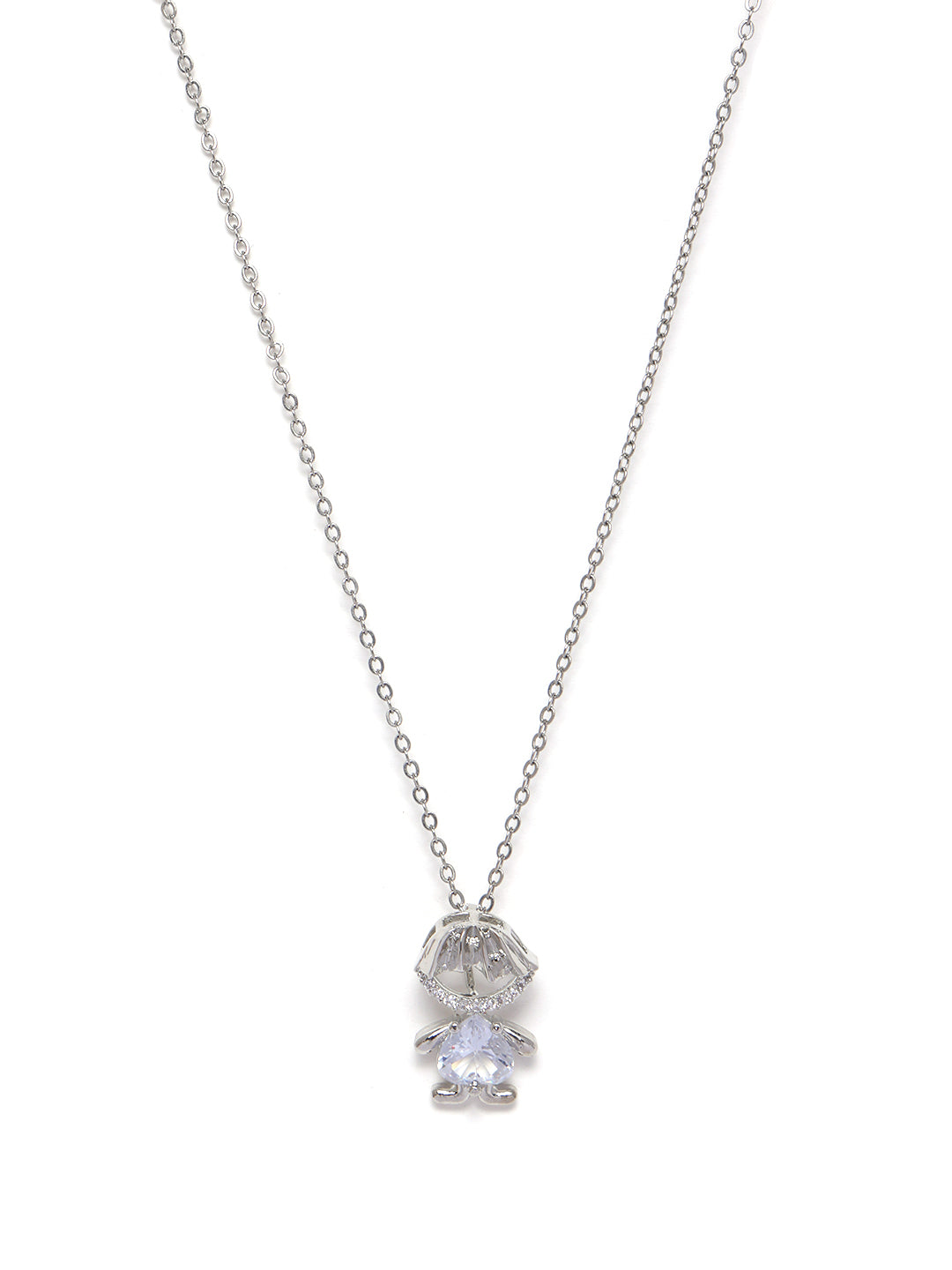 Silver-Plated Contemporary Pendants with Chains