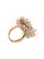 Gold Plated Kundan Studded & Beaded Finger Ring