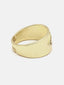 Gold-Plated Stone-Studded Evil Eye Adjustable Finger Ring