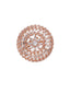 Rose Gold-Plated White Stone-Studded Finger Ring