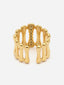 Gold Plated Stainless Steel Stone Studded Adjustable Finger Ring
