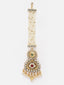 Gold-Plated Kundan Handcrafted Pearl Maang Tikka