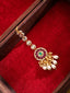 Gold-Plated Kundan Studded & Pearls Beaded Maang Tikka